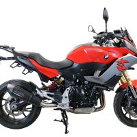 Escape compatible con Bmw F 900 XR-R 2020-2025, GP Evo4 Black Titanium, Escape legal, homologado, silenciador con db killer desmontable y tubo de conexión específico 