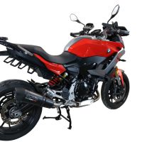 Escape compatible con Bmw F 900 XR-R 2020-2025, GP Evo4 Black Titanium, Escape legal, homologado, silenciador con db killer desmontable y tubo de conexión específico 