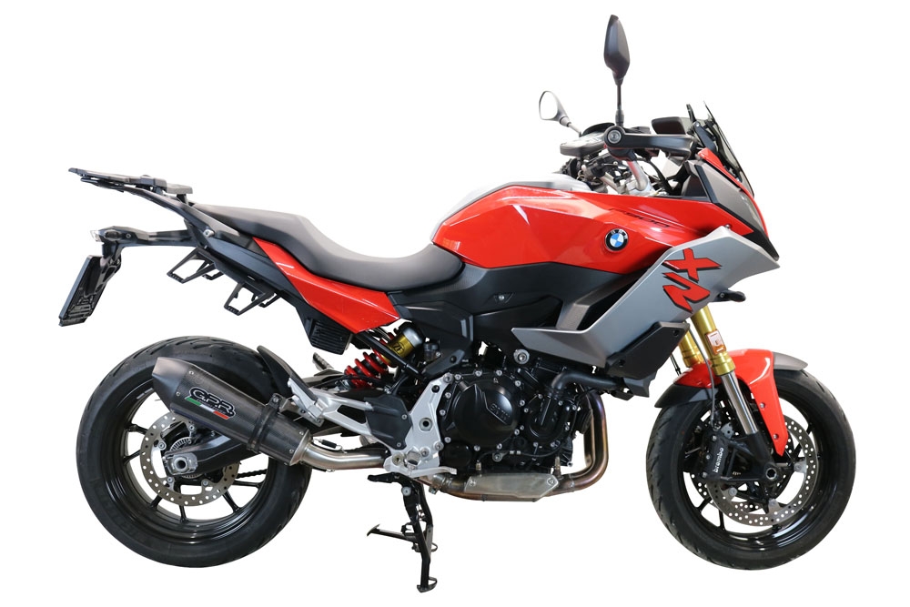 Escape compatible con Bmw F 900 XR-R 2020-2025, GP Evo4 Poppy, Escape legal, homologado, silenciador con db killer desmontable y tubo de conexión específico 