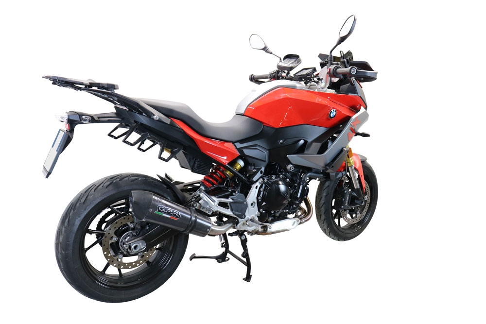 Escape compatible con Bmw F 900 XR-R 2020-2025, GP Evo4 Poppy, Escape legal, homologado, silenciador con db killer desmontable y tubo de conexión específico 