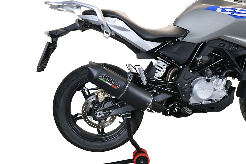 Escape compatible con Bmw G 310 Gs 2017-2021, Furore Evo4 Nero, Escape completo, no legal para países de la UE, con db killer extraíble 