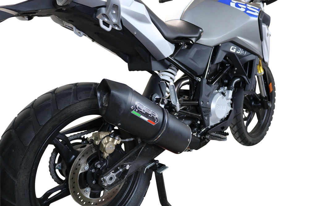 Escape compatible con Bmw G 310 Gs 2017-2021, Furore Evo4 Nero, Escape completo, no legal para países de la UE, con db killer extraíble 