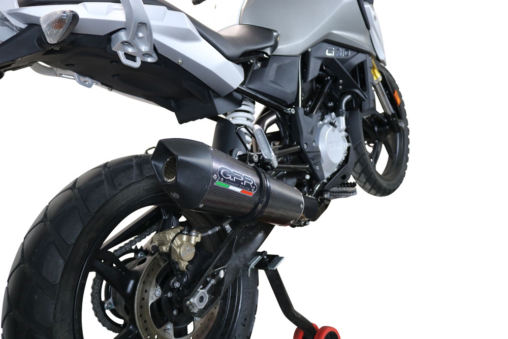 Escape compatible con Bmw G 310 Gs 2017-2021, GP Evo4 Poppy, Escape completo, no legal para países de la UE, con db killer extraíble 