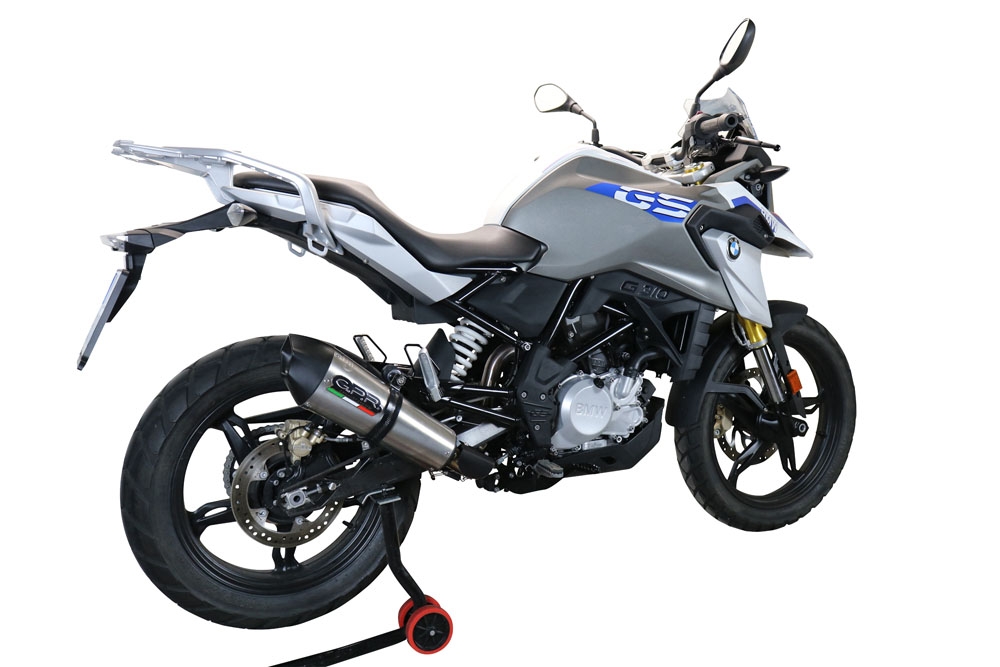 Escape compatible con Bmw G 310 Gs 2017-2021, GP Evo4 Titanium, Escape completo, no legal para países de la UE, con db killer extraíble 