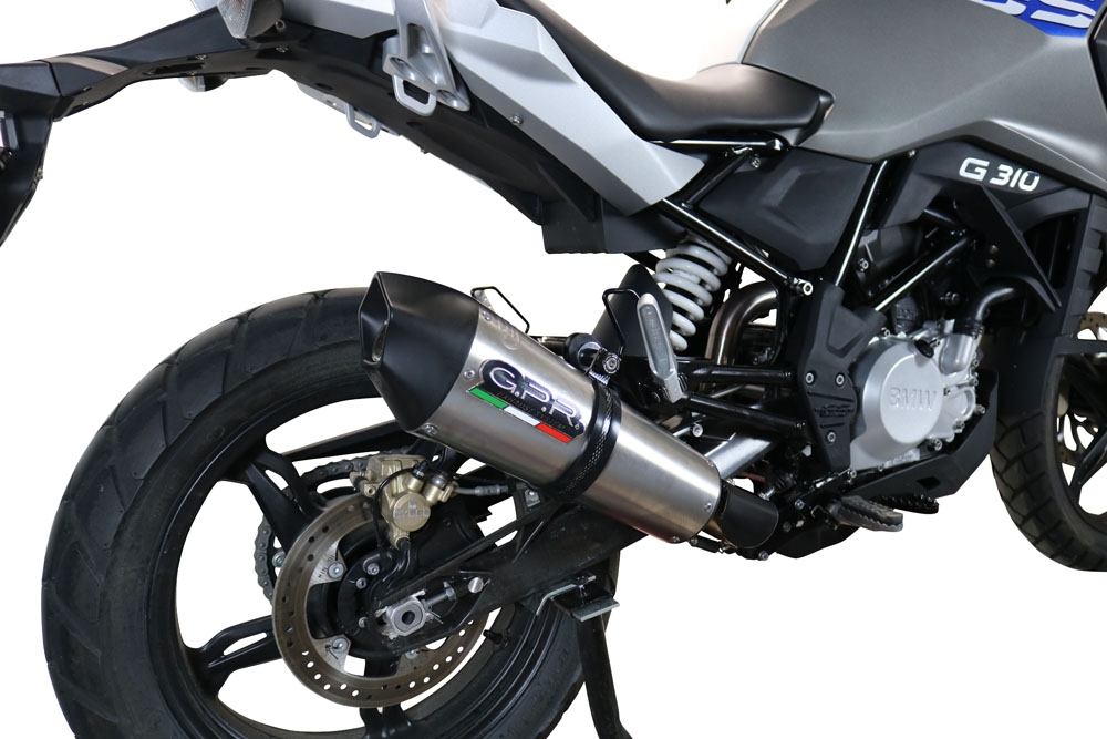 Escape compatible con Bmw G 310 Gs 2017-2021, GP Evo4 Titanium, Escape completo, no legal para países de la UE, con db killer extraíble 