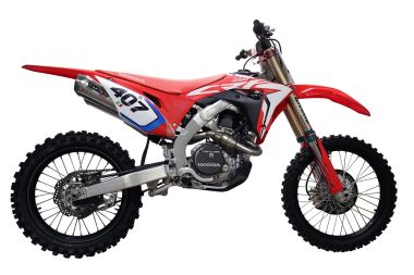 Escape compatible con Honda Crf 450 R-RX 2017-2019, Pentacross Full Titanium, Escape racing, linea completa, doble silenciador con db killer extraible 