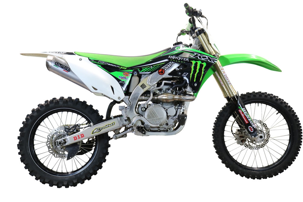 Escape compatible con Kawasaki Kx 450 F 2012-2015, Pentacross Titanium, Escape completo racing, incluyendo colector y db killer desmontable, sin homologación 