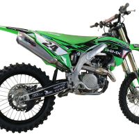 Escape compatible con Kawasaki Kx 450 F 2019-2020, Pentacross Inox, Escape completo racing, incluyendo colector y db killer desmontable, sin homologación 