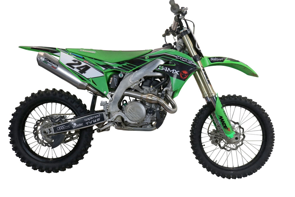 Escape compatible con Kawasaki Kx 450 F 2019-2020, Pentacross FULL Titanium, Escape completo racing, incluyendo colector y db killer desmontable, sin homologación 