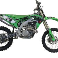 Escape compatible con Kawasaki Kx 450 F 2019-2020, Pentacross FULL Titanium, Escape completo racing, incluyendo colector y db killer desmontable, sin homologación 