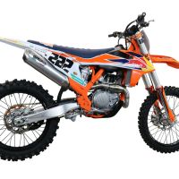 Escape compatible con Gas Gas EX 450F 2021-2023, Pentacross Inox, Escape completo racing, incluyendo colector y db killer desmontable, sin homologación 