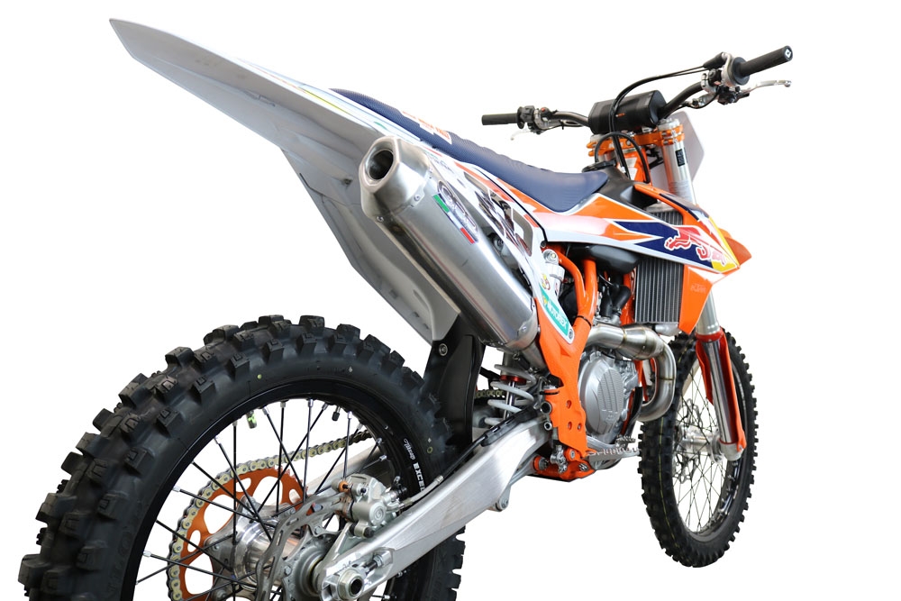 Escape compatible con Gas Gas EX 450F 2021-2023, Pentacross Inox, Escape completo racing, incluyendo colector y db killer desmontable, sin homologación 