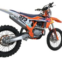 Escape compatible con Gas Gas MC 450F 2021-2023, Pentacross FULL Titanium, Escape completo racing, incluyendo colector y db killer desmontable, sin homologación 