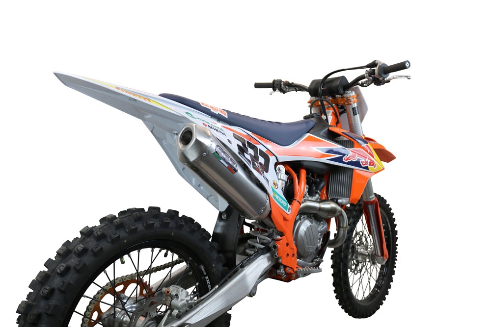Escape compatible con Gas Gas MC 450F 2021-2023, Pentacross FULL Titanium, Escape completo racing, incluyendo colector y db killer desmontable, sin homologación 