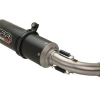 Escape compatible con Benelli Bn 125 2018-2020, M3 Black Titanium, Escape completo, no legal para países de la UE, con db killer extraíble 
