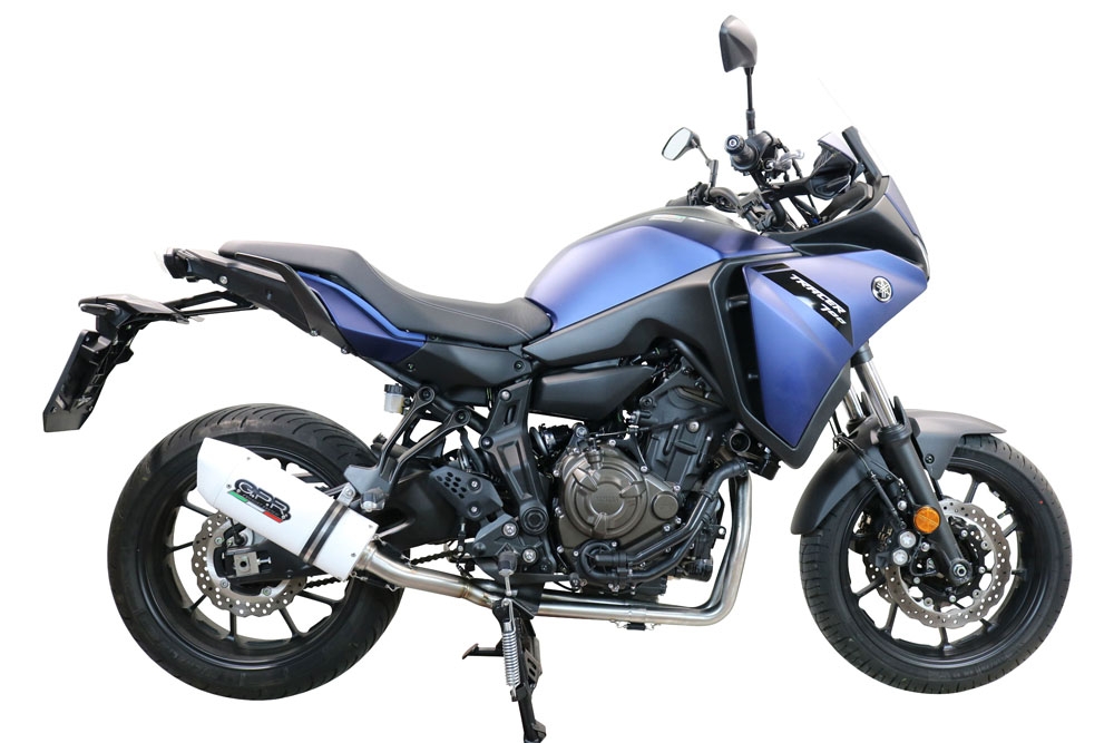 Escape compatible con Yamaha Tracer 7 2021-2024, Albus Ceramic, Escape completo, no legal para países de la UE, con db killer extraíble 