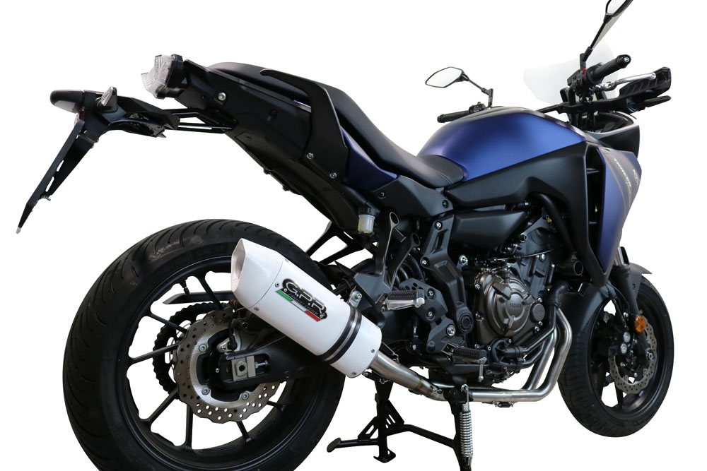 Escape compatible con Yamaha Tracer 7 2021-2024, Albus Ceramic, Escape completo, no legal para países de la UE, con db killer extraíble 