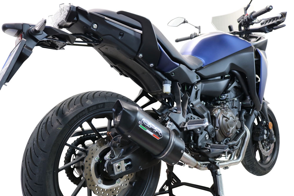 Escape compatible con Yamaha Mt-07 2014-2016, Furore Nero, Escape completo homologado y legal, incluido db killer extraíble 