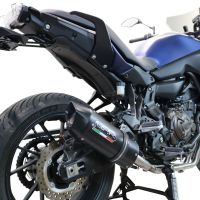 Escape compatible con Yamaha Mt-07 2014-2016, Furore Nero, Escape completo homologado y legal, incluido db killer extraíble 