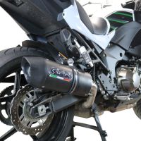 Escape compatible con Kawasaki Versys 1000 I.E. 2019-2020, Furore Evo4 Nero, Escape legal, homologado, silenciador con db killer desmontable y tubo de conexión específico 