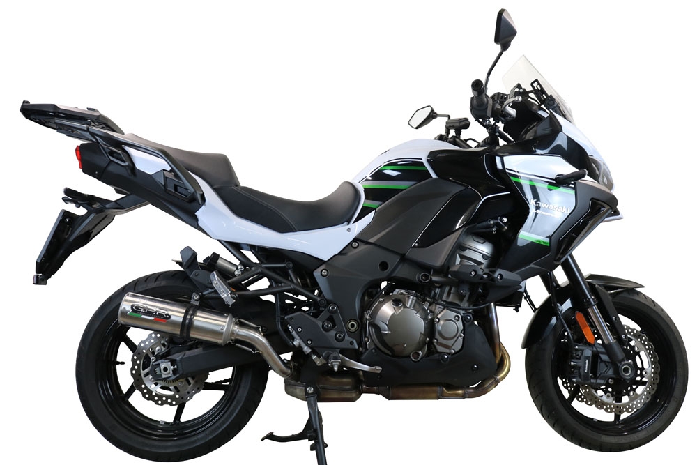 Escape compatible con Kawasaki Versys 1000 I.E. 2019-2020, M3 Inox , Escape legal, homologado, silenciador con db killer desmontable y tubo de conexión específico 