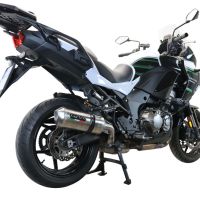 Escape compatible con Kawasaki Versys 1000 I.E. 2019-2020, Satinox , Escape legal, homologado, silenciador con db killer desmontable y tubo de conexión específico 