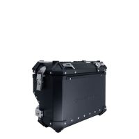 GPR TECH compatible con  Bmw R 1200 Gs 2013/2016 Par de maletas laterales en aluminio con lado derecho contorneado, color negro con portaequipajes específico Capacidad 38 LT. + 32 LT.
