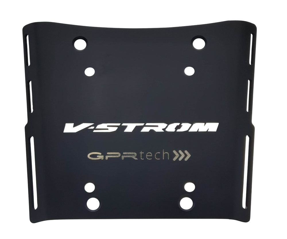 Baúl GPR TECH compatible con  Suzuki V-Strom Dl 650 2012/2016 e3 Baúl Alpi-Tech en aluminio, color negro con placa específica incluida Capacidad Litros 55