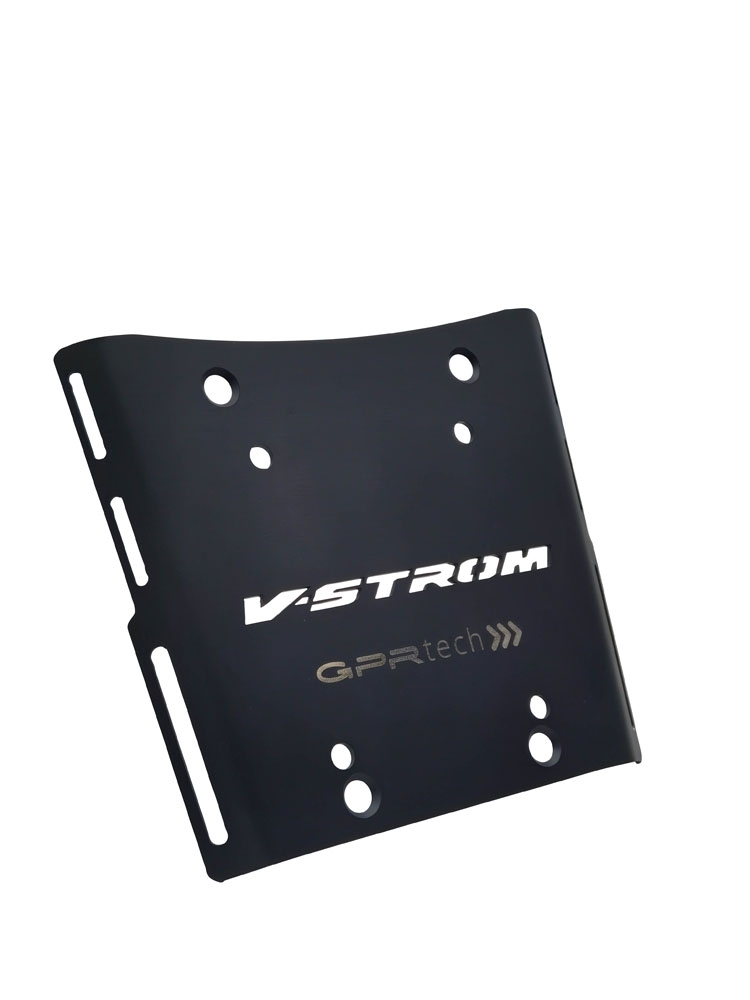 Baúl GPR TECH compatible con  Suzuki V-Strom Dl 650 2012/2016 e3 Baúl Alpi-Tech en aluminio, color negro con placa específica incluida Capacidad Litros 55