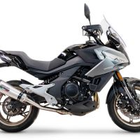 Escape compatible con Cf Moto 700 Mt 2023-2024, Gpe Ann. Titanium, Escape homologaedo, legal para mercados fuera de la UE, incluido tubo de enlace y db killer extraíble 