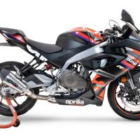 GPR escape compatible con  Aprilia RS 457 2024-2025, New Grand Prix Evo Titanium, Escape completo homologado y legal,con catalizador incluido db killer extraíble 