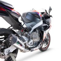 GPR escape compatible con  Aprilia RS 457 2024-2025, New Grand Prix Evo Titanium, Escape completo homologado y legal,con catalizador incluido db killer extraíble 