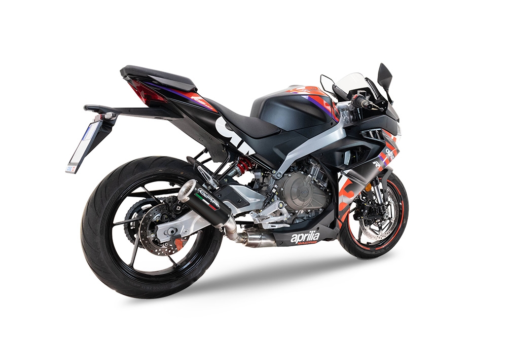 GPR escape compatible con  Aprilia RS 457 2024-2025, M3 Black Titanium, Escape completo, no legal para países de la UE, con db killer extraíble 