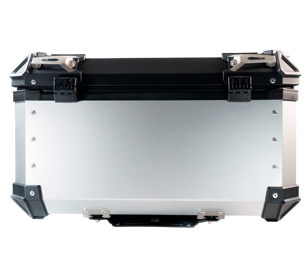Baúl GPR TECH compatible con  Benelli Trk 125 2019/2023 Baúl Alpi-Tech en aluminio color plata con placa específica incluida Capacidad Litros 55