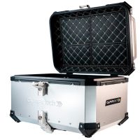 Baúl GPR TECH compatible con  Benelli Trk 125 2019/2023 Baúl Alpi-Tech en aluminio color plata con placa específica incluida Capacidad Litros 55
