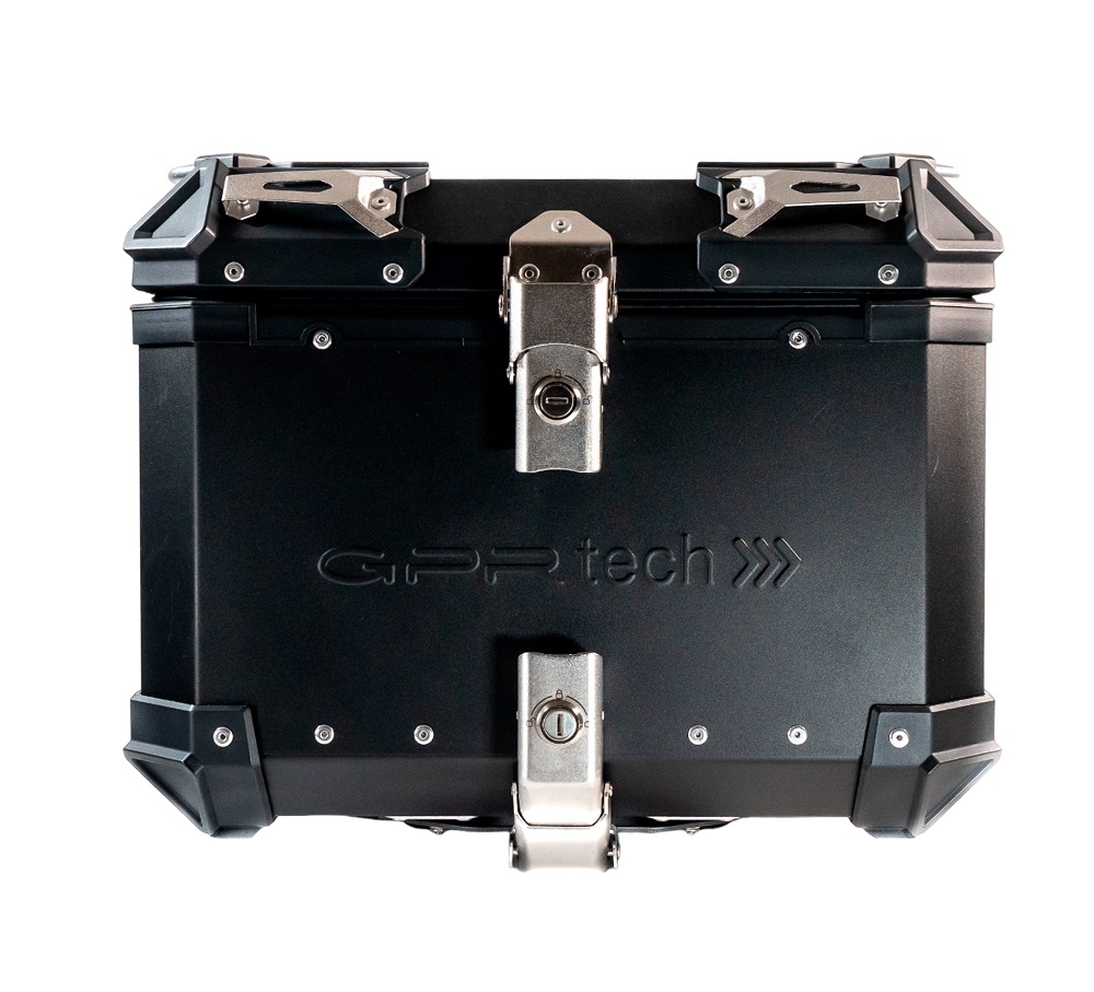 Baúl GPR TECH compatible con  Honda Forza 300 2018/2023 Baúl Alpi-Tech en aluminio, color negro con placa específica incluida Capacidad Litros 45