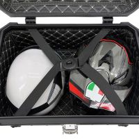 Baúl GPR TECH compatible con  Benelli Trk 251 2019/2023 Baúl Alpi-Tech en aluminio, color negro con placa específica incluida Capacidad Litros 55