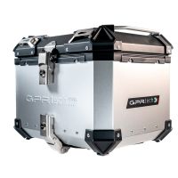 Baúl GPR TECH compatible con  Aprilia Tuareg 660 2021/2024 e5 Baúl Alpi-Tech en aluminio color plata con placa específica incluida Capacidad Litros 35