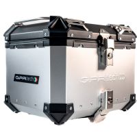 GPR TECH BAUL ALPI-TECH 45 LT. PLATA Baúl superior Top Case de aluminio, respaldo blando incluido, color plata con placa universal incluida Capacidad Litros 45