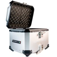GPR TECH BAUL ALPI-TECH 45 LT. PLATA Baúl superior Top Case de aluminio, respaldo blando incluido, color plata con placa universal incluida Capacidad Litros 45