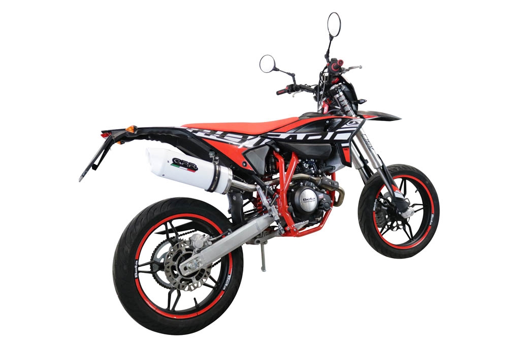 Escape compatible con Beta RR 125 4T Enduro 2021-2024, Albus Evo4, Escape homologaedo, legal para mercados fuera de la UE, incluido tubo de enlace y db killer extraíble 