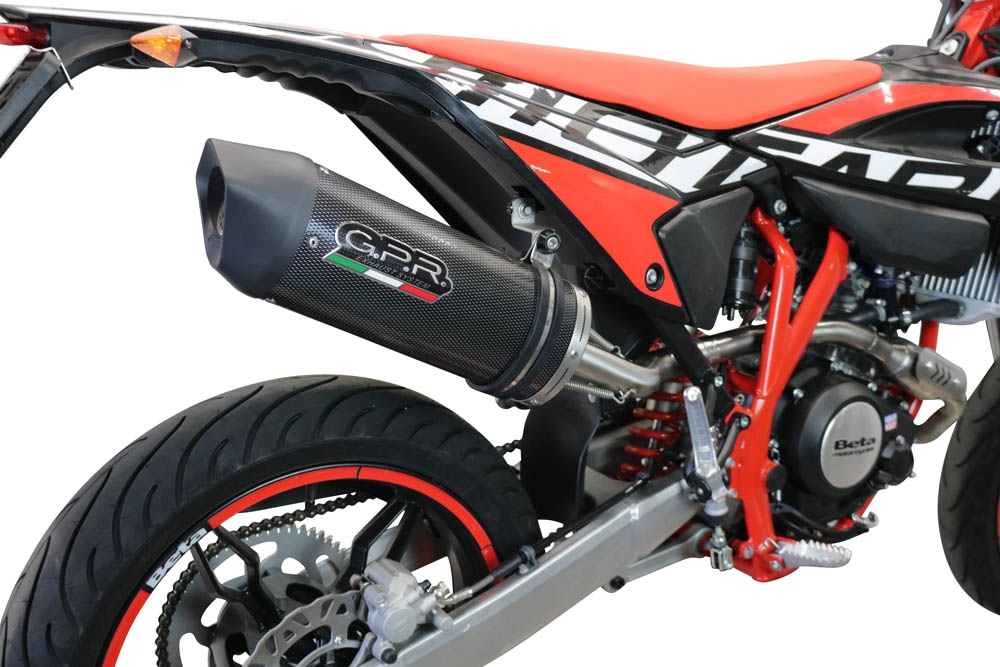 Escape compatible con Beta RR 125 4T Enduro 2021-2024, Furore Evo4 Poppy, Escape homologaedo, legal para mercados fuera de la UE, incluido tubo de enlace y db killer extraíble 