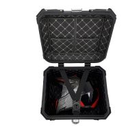 GPR TECH BAUL ALPI-TECH 45 LT. NEGRO Baúl superior en aluminio, respaldo blando incluido, color negro con placa universal incluida Capacidad Litros 45