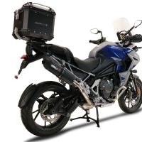 Baúl GPR TECH compatible con  Triumph Tiger 900 2020/2023 e5 Baúl Alpi-Tech en aluminio, color negro con placa específica incluida Capacidad Litros 45