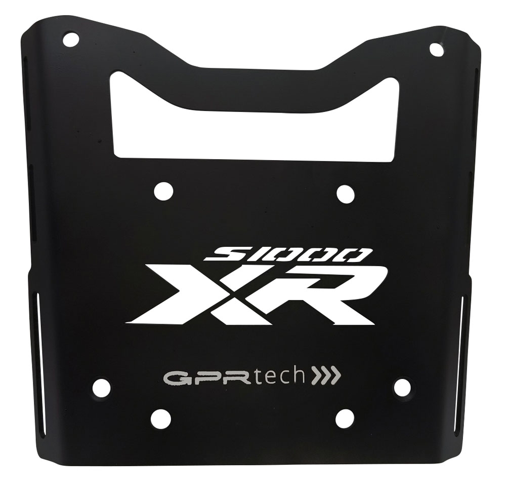 GPR TECH compatible con  Bmw S 1000 XR - M 2020/2024 e5 Placa de fijación específica Top Case ALPITECH 55 LT compatible con portaequipajes original, fabricada en acero inoxidable con 4 puntos de anclaje