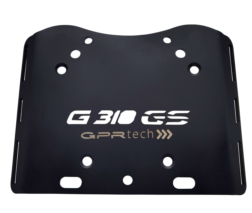 Baúl GPR TECH compatible con  Bmw G 310 Gs 2017/2021 e4 Baúl Alpi-Tech en aluminio, color negro con placa específica incluida Capacidad Litros 45