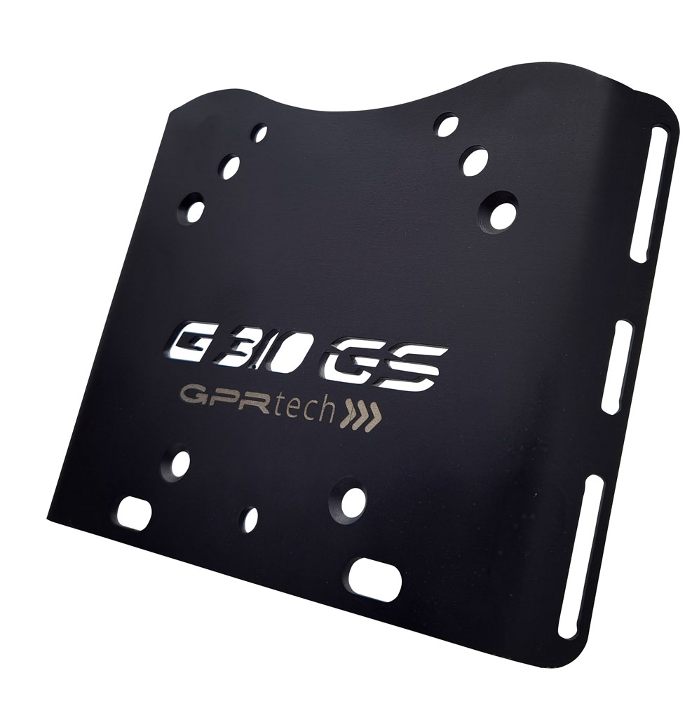 Baúl GPR TECH compatible con  Bmw G 310 Gs 2017/2021 e4 Baúl Alpi-Tech en aluminio, color negro con placa específica incluida Capacidad Litros 45