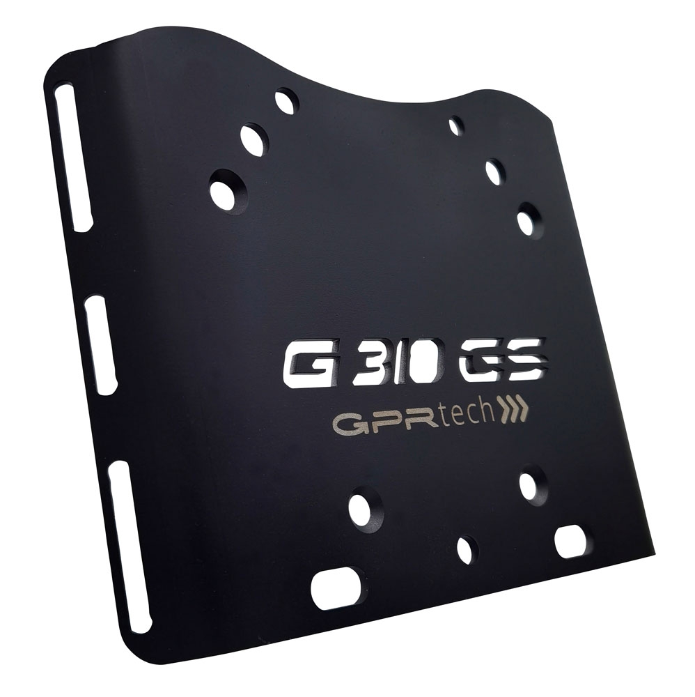 Baúl GPR TECH compatible con  Bmw G 310 Gs 2017/2021 e4 Baúl Alpi-Tech en aluminio, color negro con placa específica incluida Capacidad Litros 45