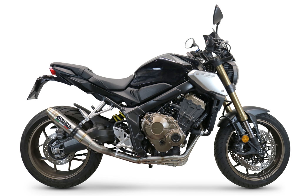 Escape compatible con Honda Cbr 650 F 2014-2016, Deeptone Inox, Escape completo homologado y legal, incluido db killer extraíble 