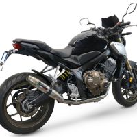 Escape compatible con Honda Cbr 650 F 2014-2016, Deeptone Inox, Escape completo homologado y legal, incluido db killer extraíble 